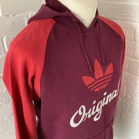 Adidas Originals Hoodie - Size M - Red Mix - Large Spellout - P2P 21” - Picture 2 of 6